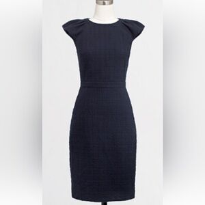 J. Crew Navy Tweed Mini Dress